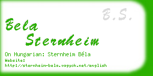bela sternheim business card